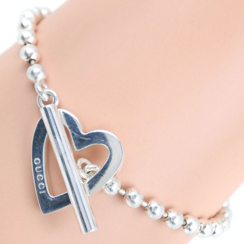 [GUCCI] Gucci Ball Chain Heart Bracelet Silver 925 Silver Ladies Bracelet