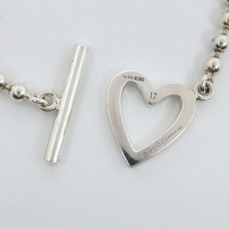[GUCCI] Gucci Ball Chain Heart Bracelet Silver 925 Silver Ladies Bracelet