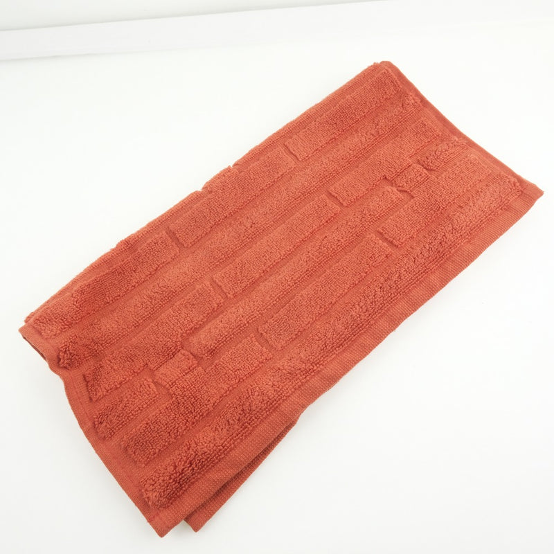 [HERMES] Hermes 101299M-18 towel cotton orange unisex towel S rank