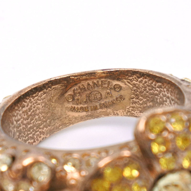 [Chanel] anillo de marca de coco, anillo de oro con diario diario x no. 12.5 oro 04a anillo / anillo de damas grabadas