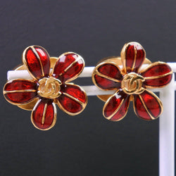 [Chanel] Chanel Flower Motif Coco Mark Reversible Seven Treasure Piercing Gold 03p Damas grabadas Pierce A Rank