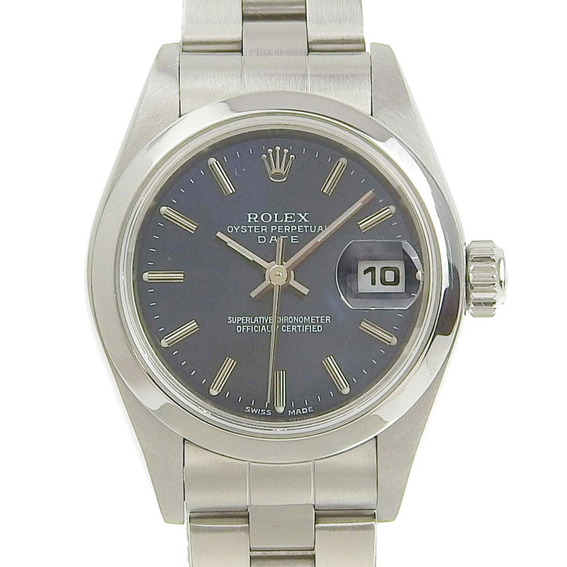 【ROLEX】ロレックス
 デイトジャスト 79160 ステンレススチール 青 自動巻き レディース ネイビー文字盤 腕時計
A-ランク