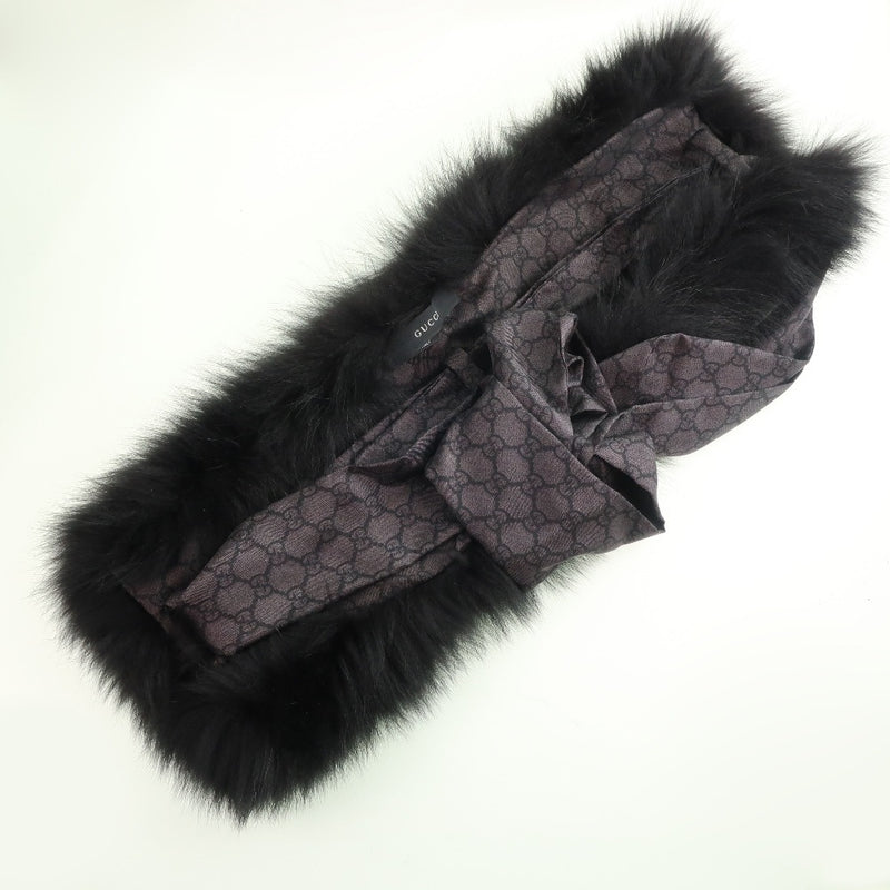 [GUCCI] Gucci Lapin Fur GG 165633 Stall Silk Gray Ladies Stall A Rank