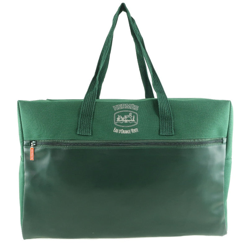 [HERMES] Hermes EAU D'ORANGE VERTE Boston Bag Canvas Green Unisex Boston Bag A-Rank