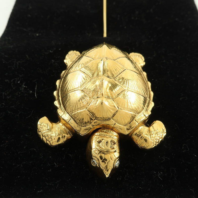 [Chanel] Chanel Turtle/Turtle Pin Blouch A07672 Y02003 Broch Gold Colle de oro 96a Damas grabadas Broch A+Rank