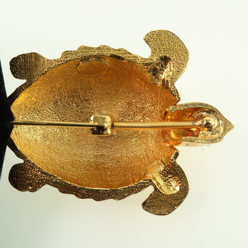 [Chanel] Chanel Turtle/Turtle Pin Blouch A07672 Y02003 Broch Gold Colle de oro 96a Damas grabadas Broch A+Rank