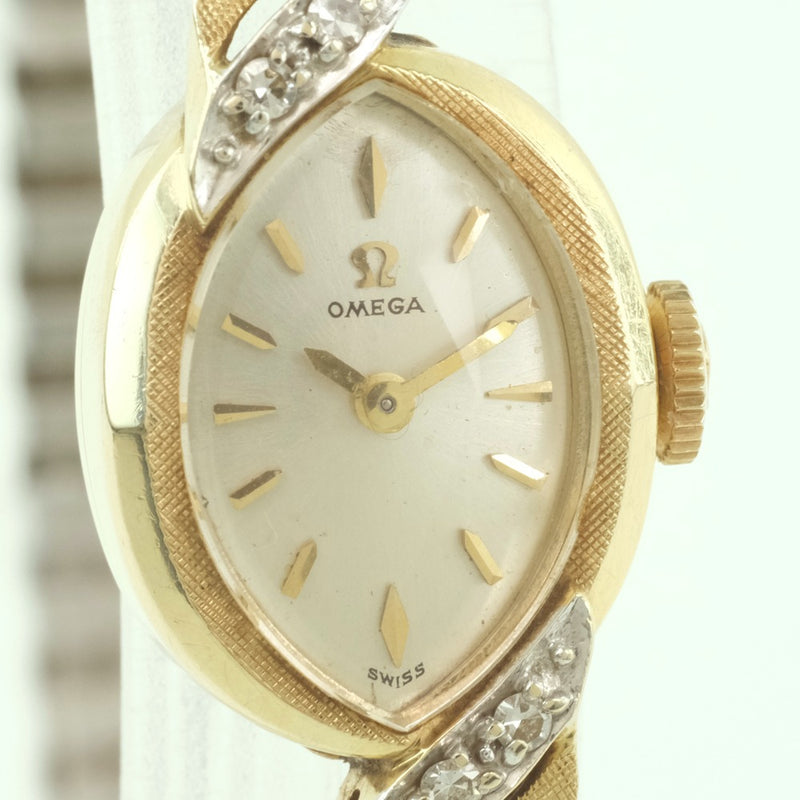 [Omega] Omega Cal.484 AA7891 Reloj K14 Oro amarillo X Diamante Damas escritas a mano Dial dial