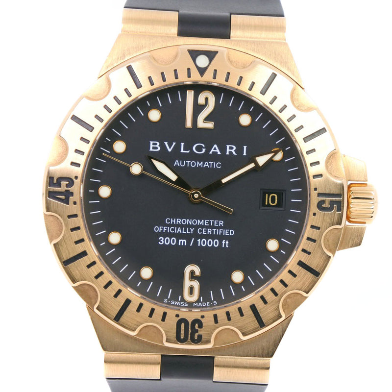 BVLGARI】ブルガリ ディアゴノ スクーバ SD40G 腕時計 K18イエロー ...