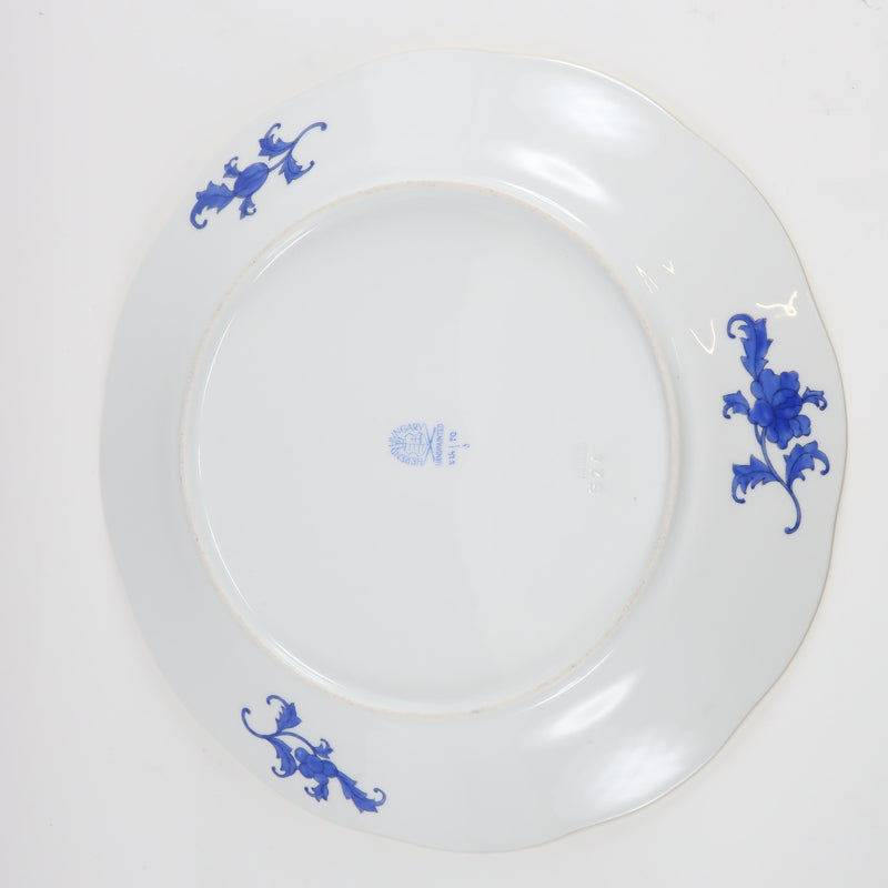 [HEREND] Helend Poisson Plate x 2 ø25.5 (cm) 517/PO Tableware Porcelain Blue Unisex Tableware A Rank
