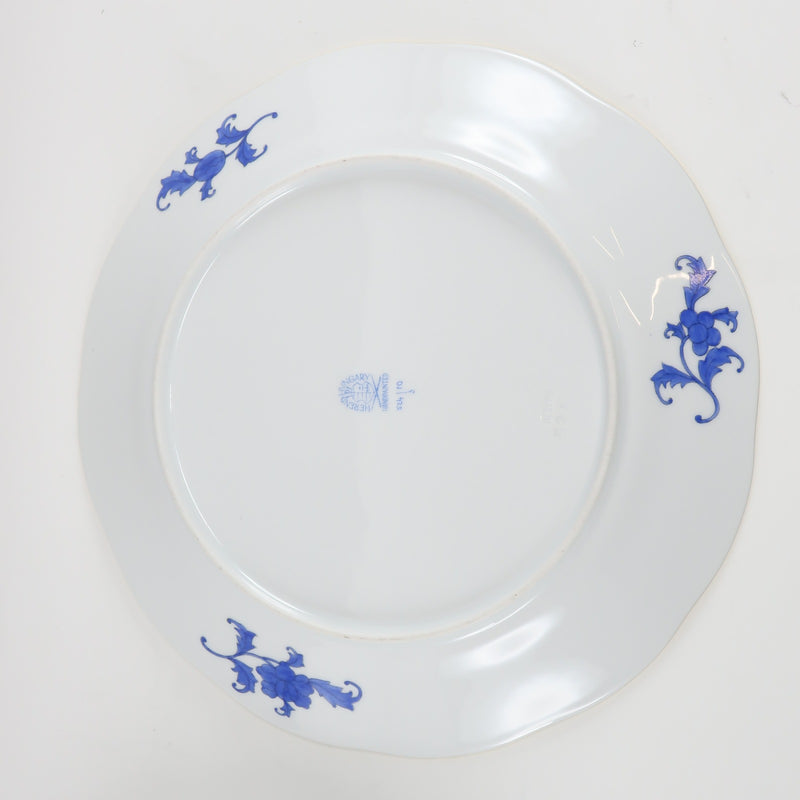 [Herend] Helend Poisson Plate×2Ø25.5（CM）517/PO餐具瓷器蓝色餐具