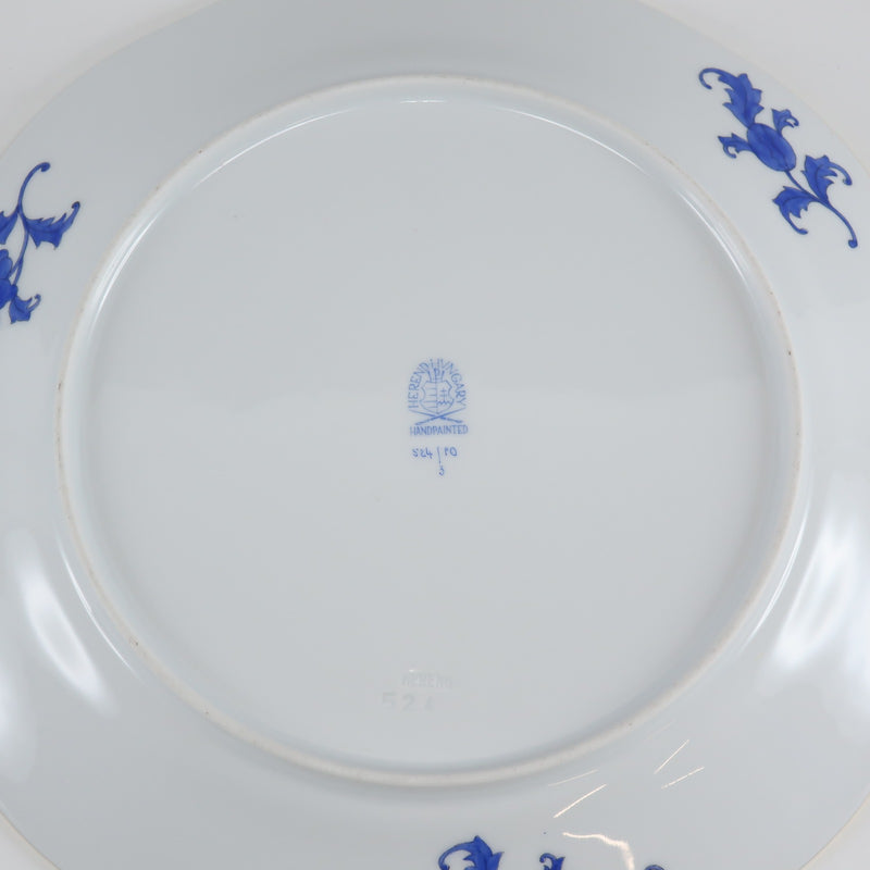 [HEREND] Helend Poisson Plate × 2 ø25.5 (cm) 517/PO Tableware Porcelain Blue Tableware A Rank