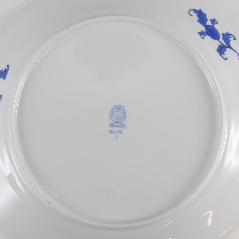 [HEREND] Helend Poisson Plate × 2 ø25.5 (cm) 517/PO Tableware Porcelain Blue Tableware A Rank