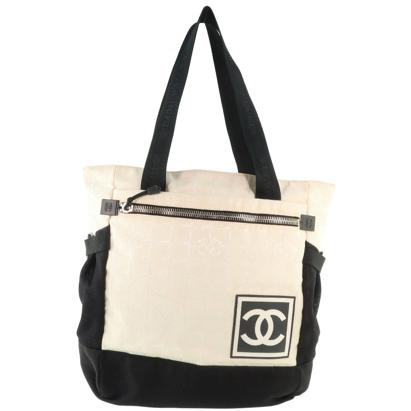 [CHANEL] Chanel Neut Travel Sports Tote Bag Nylon White Unisex Tote Bag A-Rank