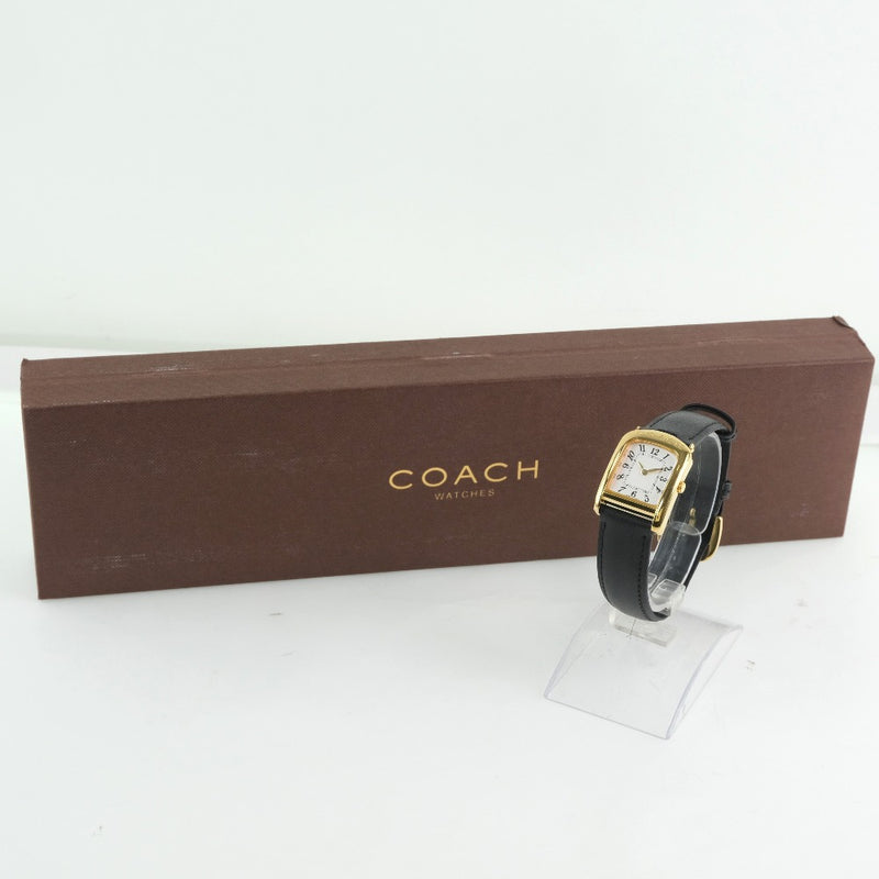 COACH】コーチ W001A 腕時計 ステンレススチール×レザー クオーツ 