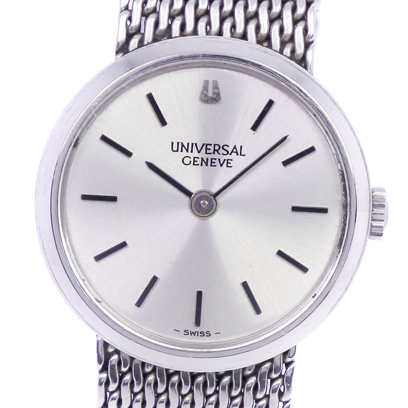 シルバー日差【Universal Genve】ユニバーサル・ジュネーブ ステンレススチール シルバー 手巻き レディース シルバー文字盤 腕時計