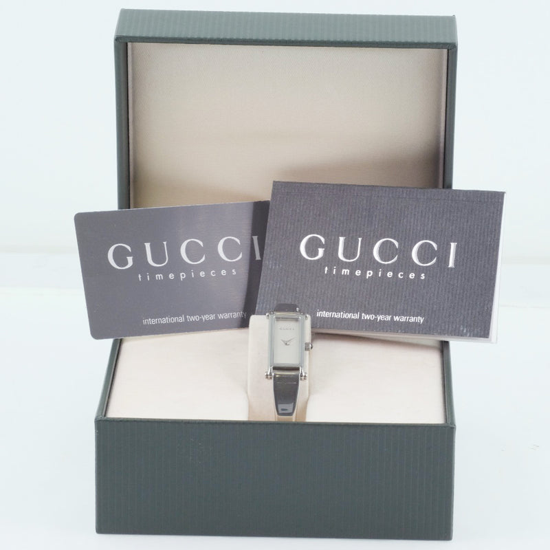[GUCCI] Gucci 1500L Watch Stainless Steel Quartz Ladies Silver Dial Watch A Rank