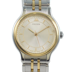 【SEIKO】セイコー
 クレドール 腕時計
 コンビ 7371-0040 ゴールド＆スチール×K18イエローゴールド クオーツ ゴールド文字盤 CREDOR レディース