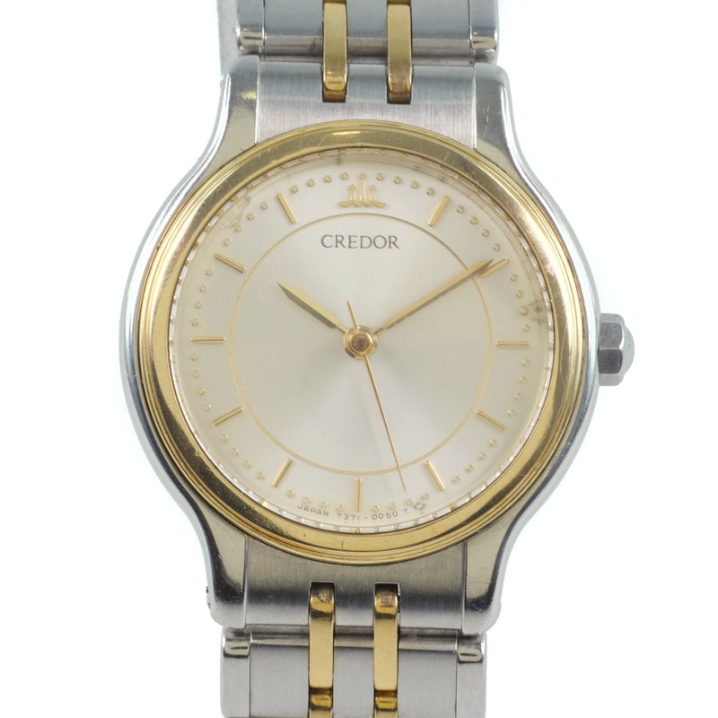 SEIKO】セイコー クレドール 腕時計 コンビ 7371-0040 ゴールド