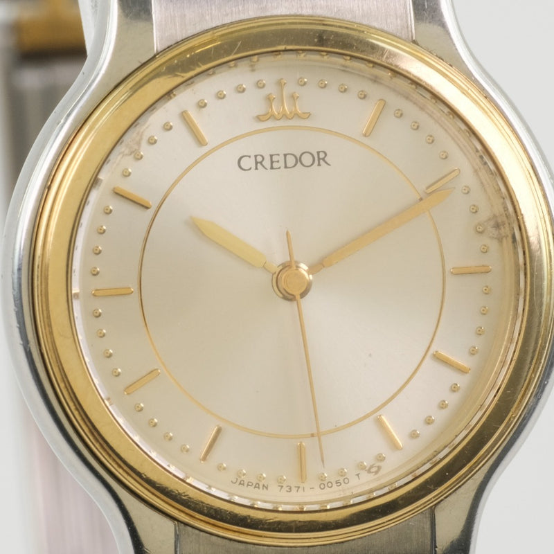 SEIKO】セイコー クレドール 腕時計 コンビ 7371-0040 ゴールド