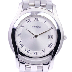 Gucci Gucci 5500m reloj de pulsera Mantalla de dial de plata analogica de cuarzo de acero inoxidable para hombres KYOTO NISHIKINO