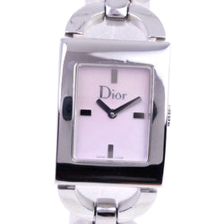 [DIOR] Christian Dior Maris D78-109 Watch Stainless Steel Quartz Analog Display Ladies Pink Shell Dial A Rank