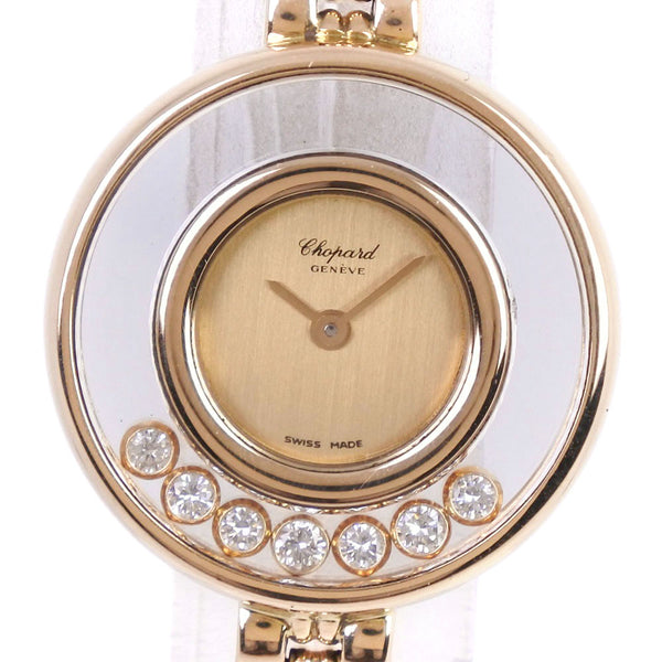 【Chopard】ショパール
 ハッピーダイヤ 4112 1 腕時計
 K18イエローゴールド×ダイヤモンド クオーツ アナログ表示 レディース ゴールド文字盤 腕時計
Aランク