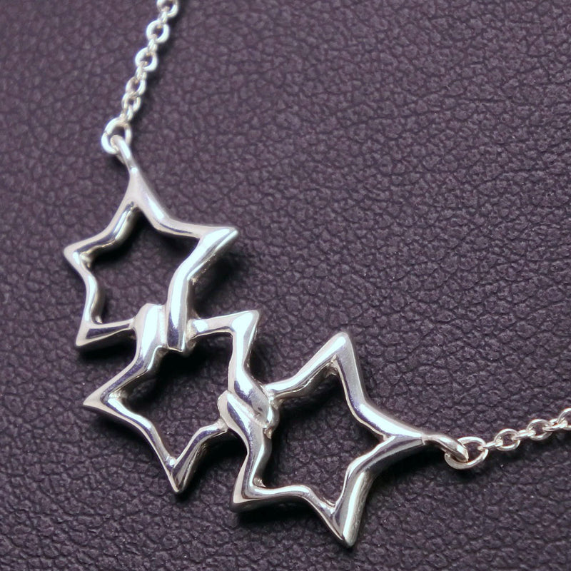 [Tiffany & Co.] Tiffany Triple Star Necklace Silver 925 Ladies Necklace A Rank