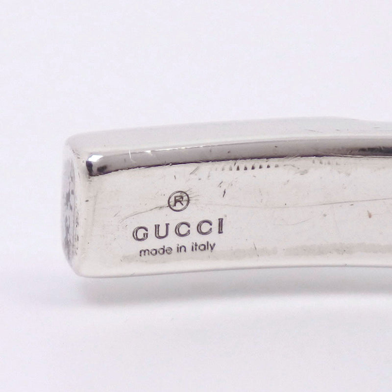 [GUCCI] Gucci Bangle Silver 925 x Leather Unisex Bangle A-Rank