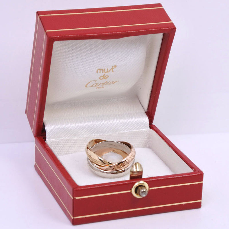 [Cartier] Cartier Trinity Triple Ring/Ring K18 Yellow Gold No. 7 YG/PG/WG Ladies Ring/Ring