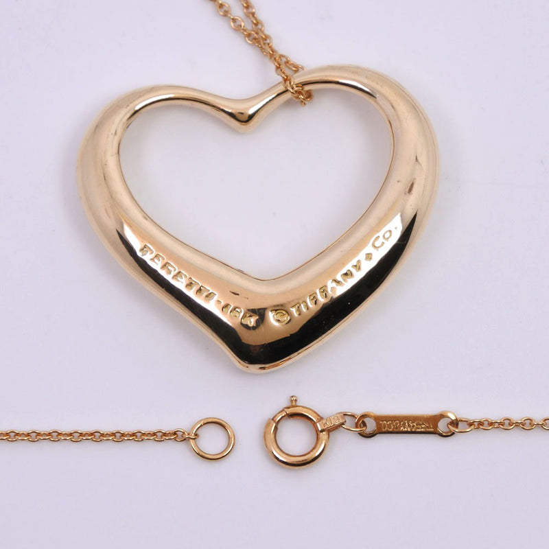 [TIFFANY & CO.] Tiffany Open Heart Large El Saperti Necklace K18 Yellow Gold Ladies Necklace