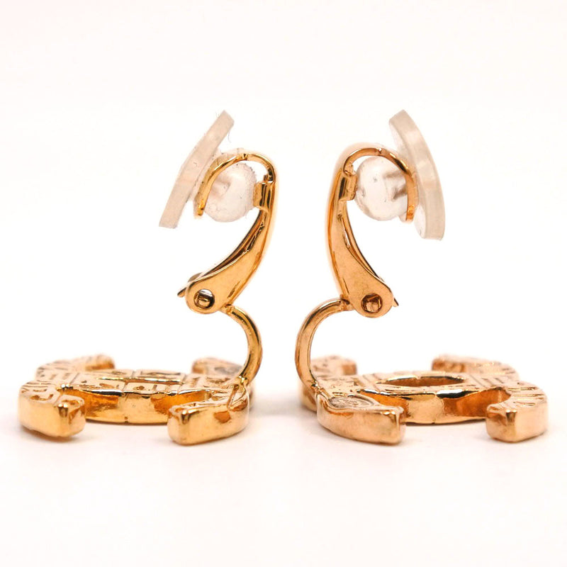 [Chanel] Chanel Coco Mark Pendientes de oro A19a Pendientes de damas grabadas A-Rank