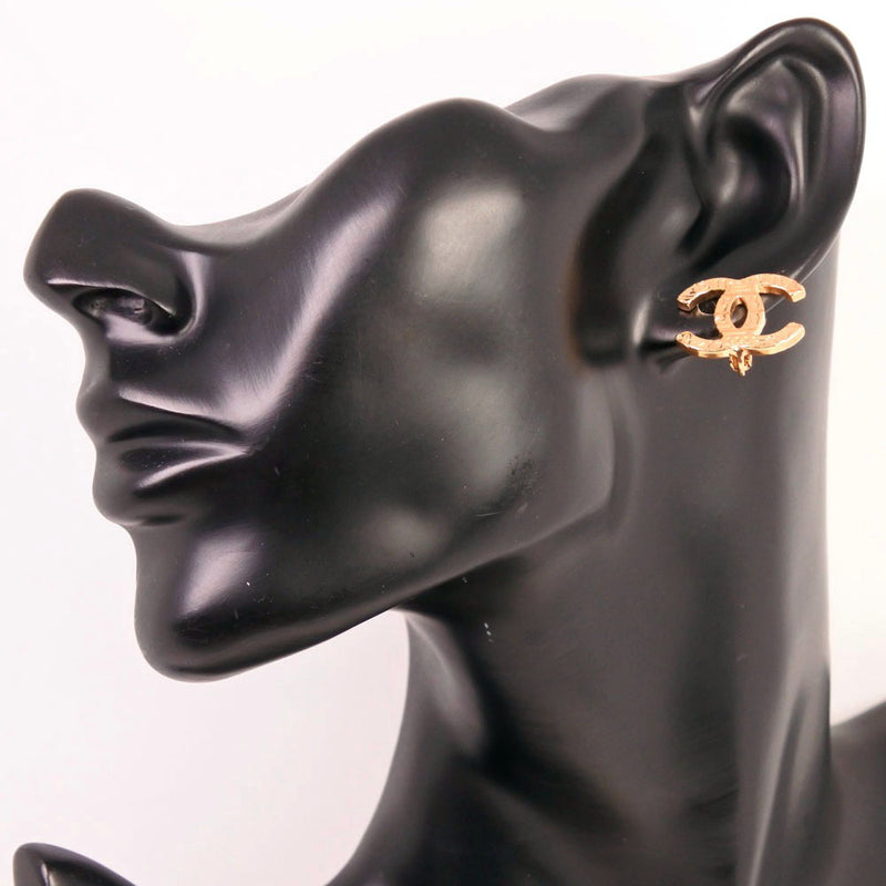 [Chanel] Chanel Coco Mark Pendientes de oro A19a Pendientes de damas grabadas A-Rank