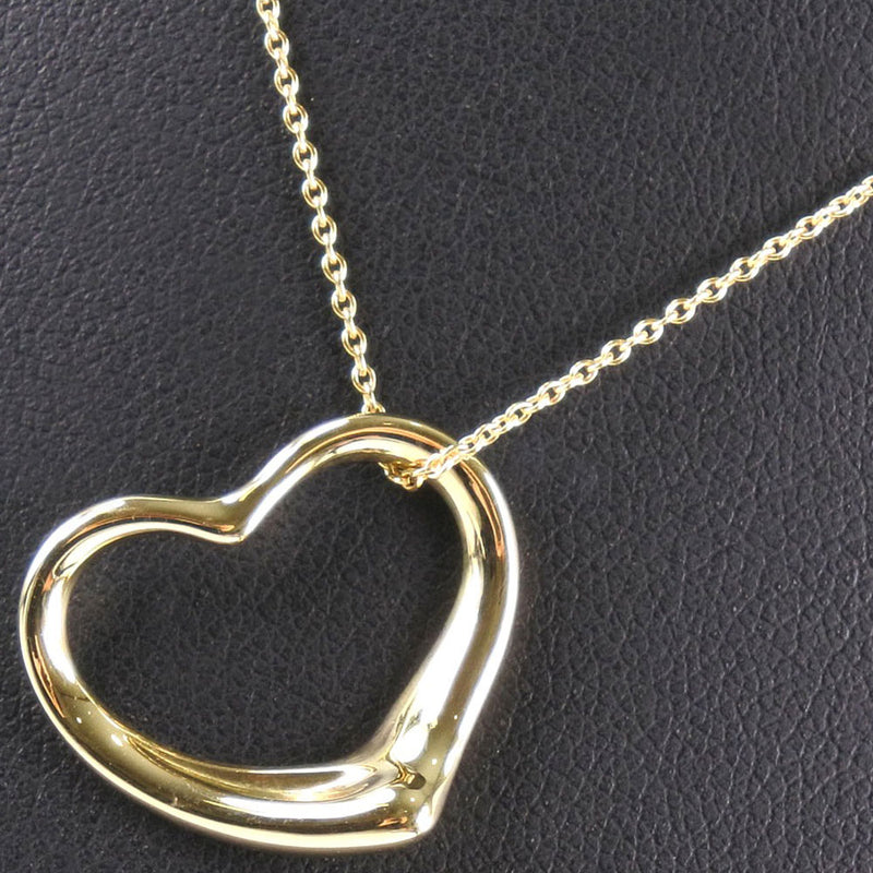 [TIFFANY & CO.] Tiffany Open Heart El Saperti Necklace K18 Yellow Gold Ladies Necklace A-Rank