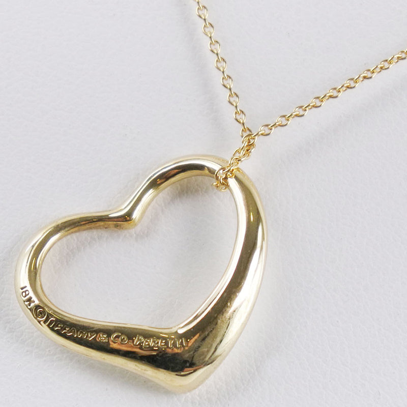 [TIFFANY & CO.] Tiffany Open Heart El Saperti Necklace K18 Yellow Gold Ladies Necklace A-Rank