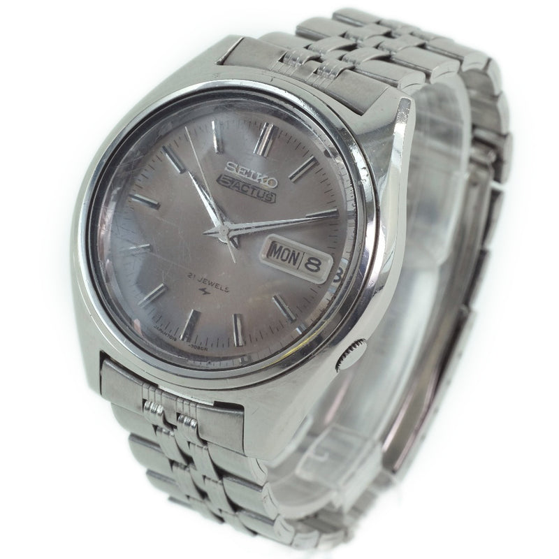 [Seiko] Seiko 5actus 7019-7060 Watch Stainless Steel Automatic Men's Gray Dial Watch B-Rank