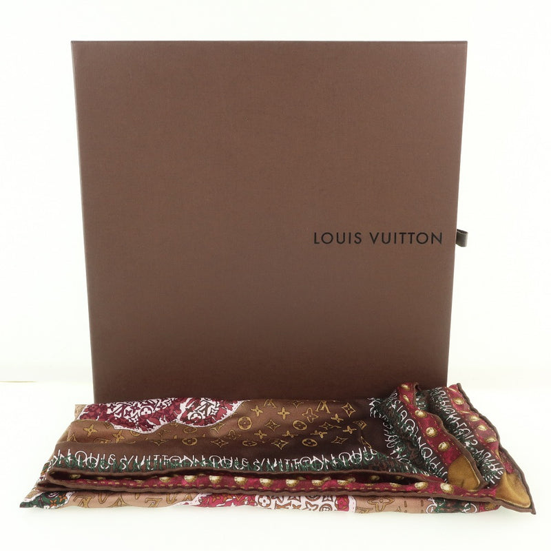 Louis Vuitton] Louis Vuitton Monogram scarf Silk tea ladies scarf A rank –  KYOTO NISHIKINO