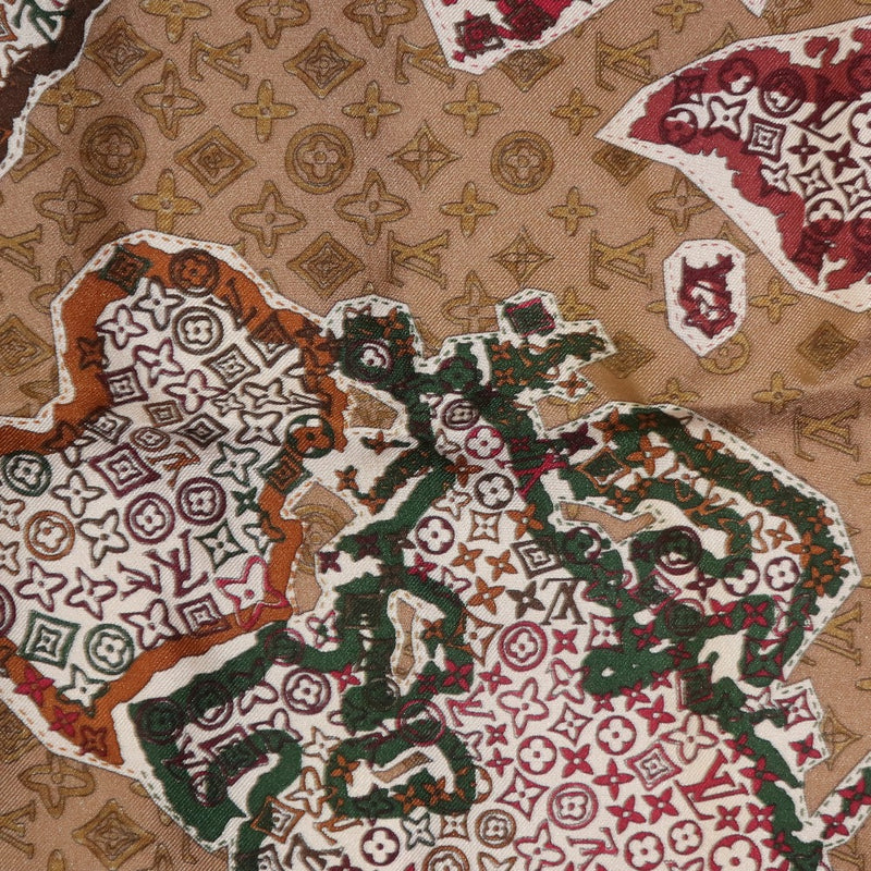 LOUIS VUITTON Beige Monogram World Map Oversized Wool Scarf - The Purse  Ladies