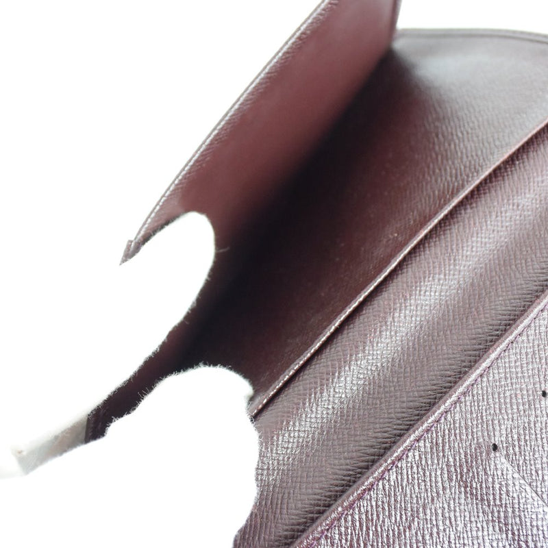 [LOUIS VUITTON] Louis Vuitton Porte Balle Cald Crady Long Wallet Wallet M30396 Taiga Acaju tea VI0012 engraved open PORTE VALEURS CARDO CREDIT Unisex