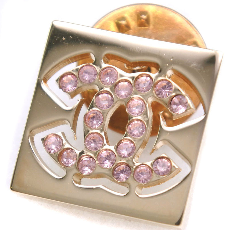 [CHANEL] Chanel 
 Cocomark brooch 
 Pin blow gold plating x Rhinestone Gold COCO Mark Ladies A-Rank