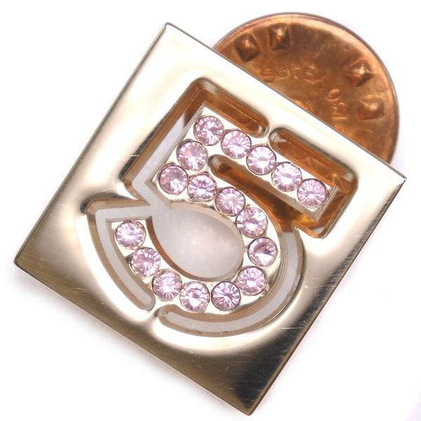 [CHANEL] Chanel 
 No.5 brooch 
 Pin blow gold plating x Rhinestone Gold No.5 Ladies A-Rank
