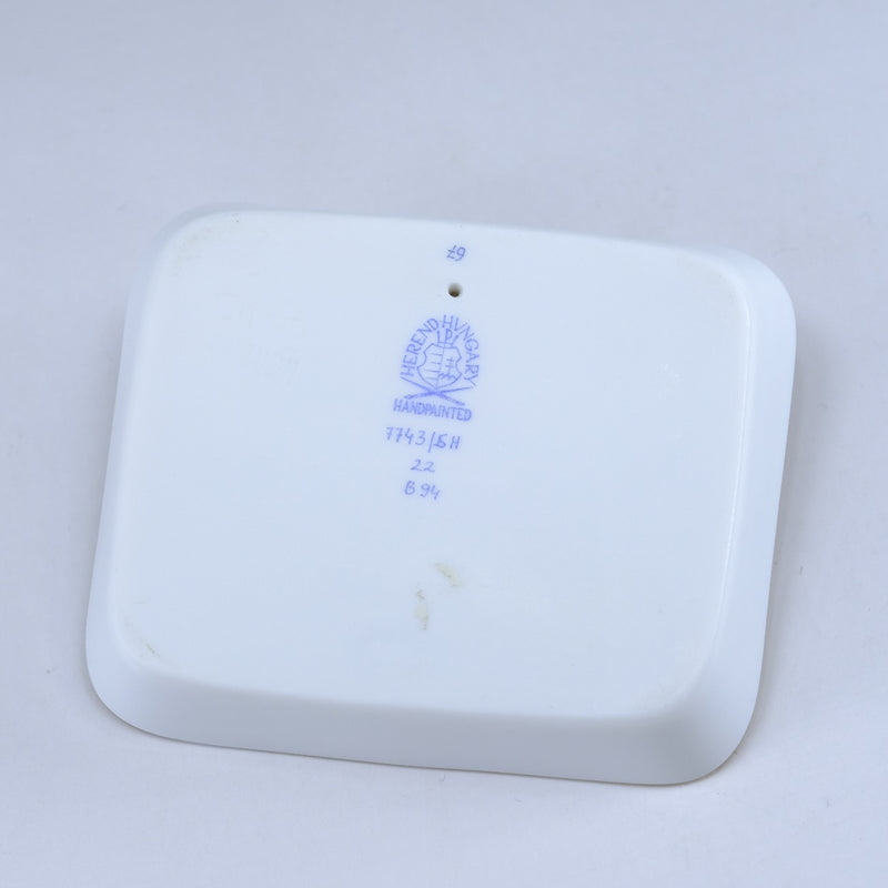 [HEREND] Heled Shanghai Oburong Tray 8.3 × 6.8 (cm) 7743/SH Mandarin Tableware Porcelain Unisex Tableware A Rank