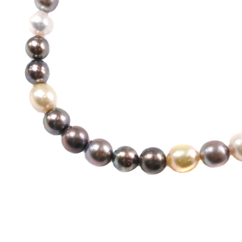 Pearl Baroque Pearl Necklace 7.5-11.5mm Black Pearl (Black Butterfly Pearl) Ladies