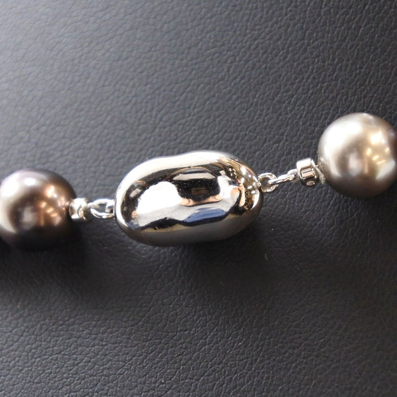 Pearl Barroque Pearl Collar 7.5-11.5 mm Pearl negro (perla de mariposa negra) Damas