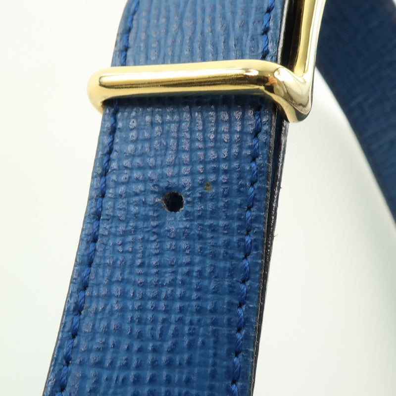 CELINE navy blue and cognac leather BI-COLOR BELT MEDIUM Shoulder