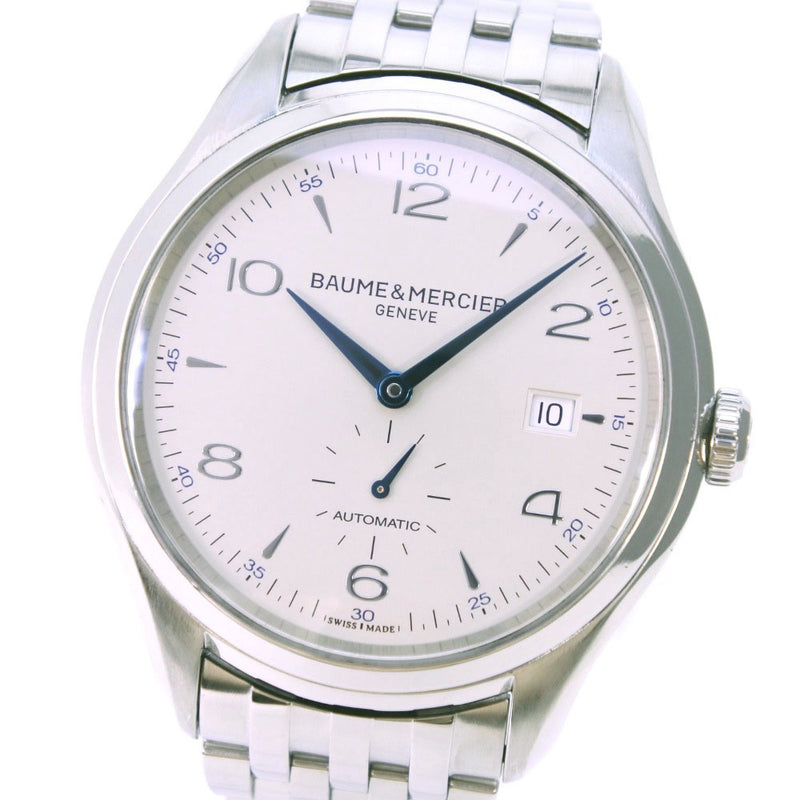【Baume & Mercier】ボーム＆メルシェ
 クリフトン 65717/MOA10099 ステンレススチール 自動巻き メンズ シルバー文字盤 腕時計
A-ランク