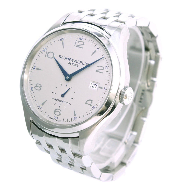 [Baume & Mercier] Baume & Merche Clifton 65717/MOA10099 Automático de acero inoxidable Autoding Mas's Silver Dial Watch A-Rank