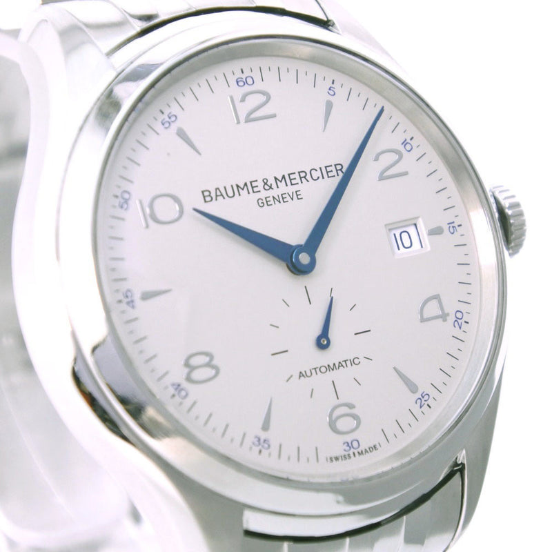 【Baume & Mercier】ボーム＆メルシェ
 クリフトン 65717/MOA10099 ステンレススチール 自動巻き メンズ シルバー文字盤 腕時計
A-ランク