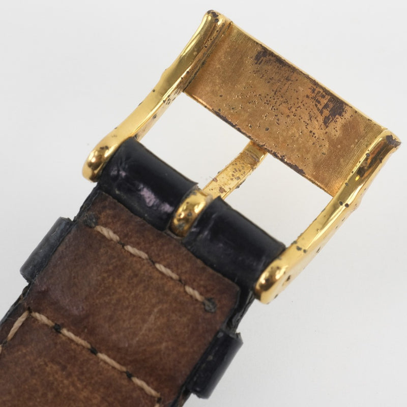 [Gucci] Gucci Sherry Watch Acero inoxidable x Cuarto de oro de cuero unisex Reloj de marcación negra