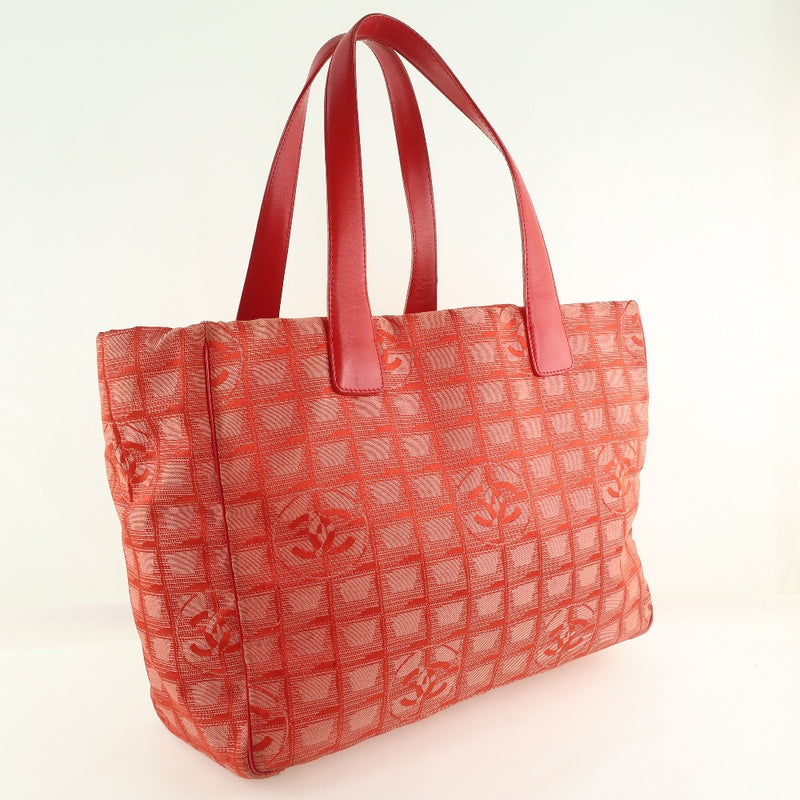 [CHANEL] Chanel New Toravell Line A15991 Tote Bag Canvas Red Ladies Tote Bag A Rank