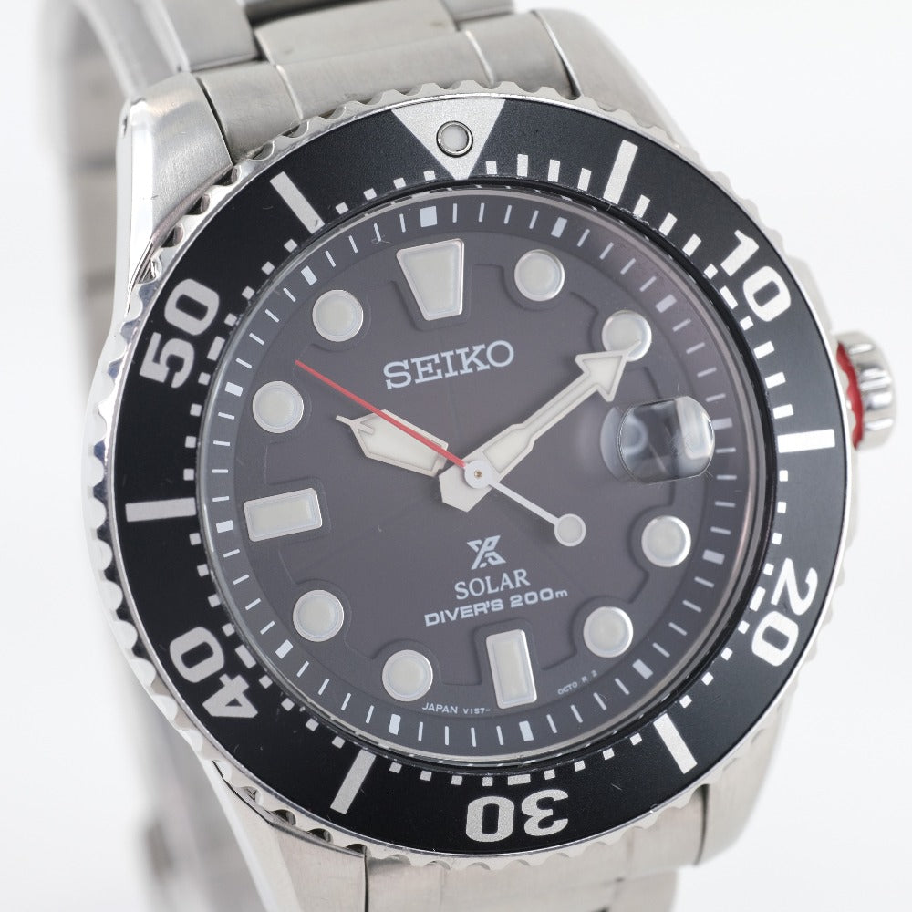 【SEIKO】セイコー プロスペックス ソーラーダイバー V157-0BT0 SBDJ017 腕時計 ステンレススチール 黒 ソーラー時計 –  KYOTO NISHIKINO